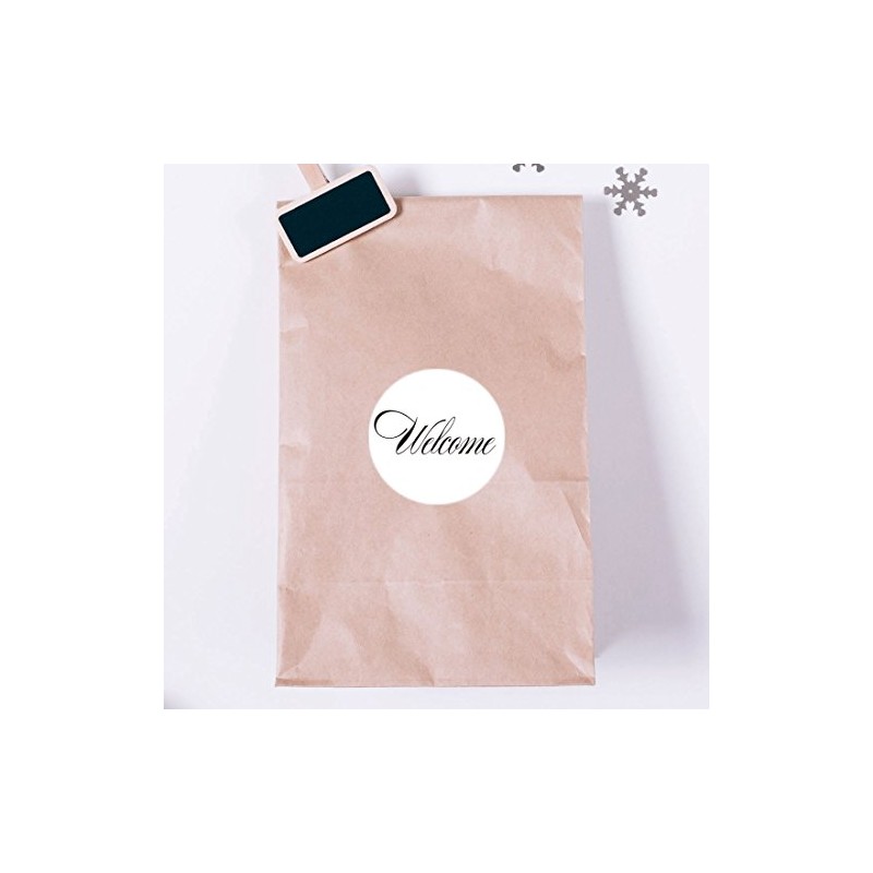 80-2” White Welcome Stickers, Wedding Welcome Stickers, Wedding Favor Bag