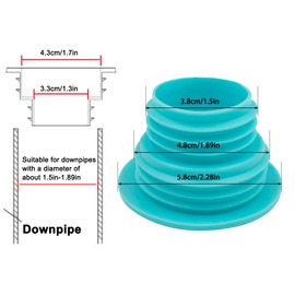 Sonku 8 mangueras de Drenaje Selladas con tapón de Silicona, tapón de Silicona, Adecuado para alcantarillas de Cocina y lavadoras, baños y Herramientas de Limpieza de Cocina