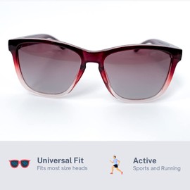 Polarized Sunglasses For Men and Women Classic Style Frames Mirrored and Non-Mirrored lenses For Sports Running Beach and Fun (Brownish/Red)