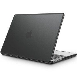 Fintie Case for MacBook Pro 14 Inch A3112 A3185 A3401 A2992 A2918 A2779 A2442 (2024 2023 2022 2021 Release) - Matte Coated Hard Shell Cover with Soft TPU Frame Bumper, Frost Black
