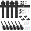 SMARTSTANDARD 12 Feet Heavy Duty Double Sliding Barn Door Hardware