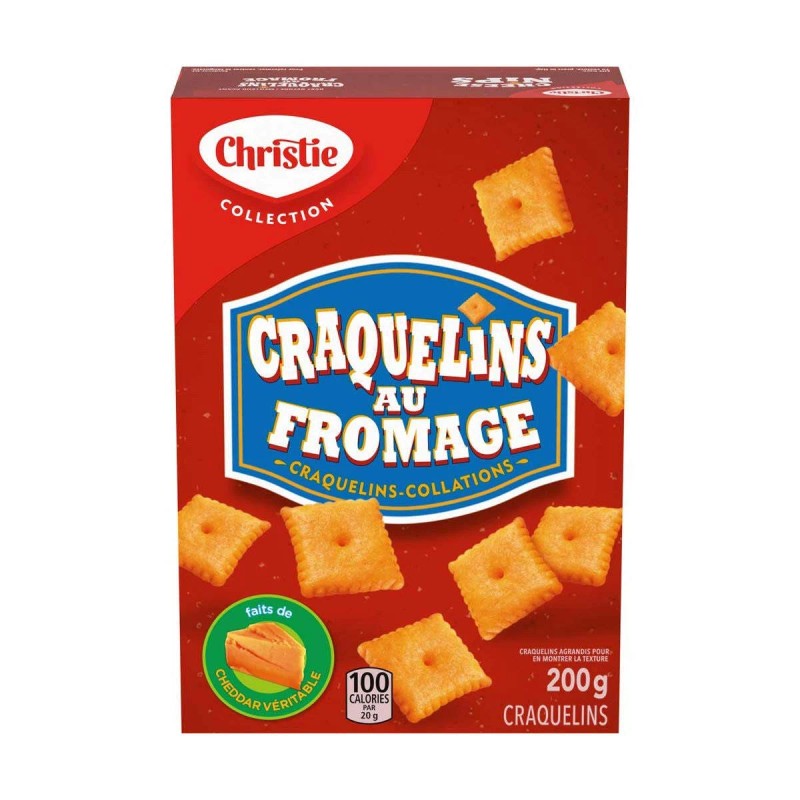Christie Cheese Nips Cheddar Baked Snack Crackers, 200g/7.05oz, 2-Box