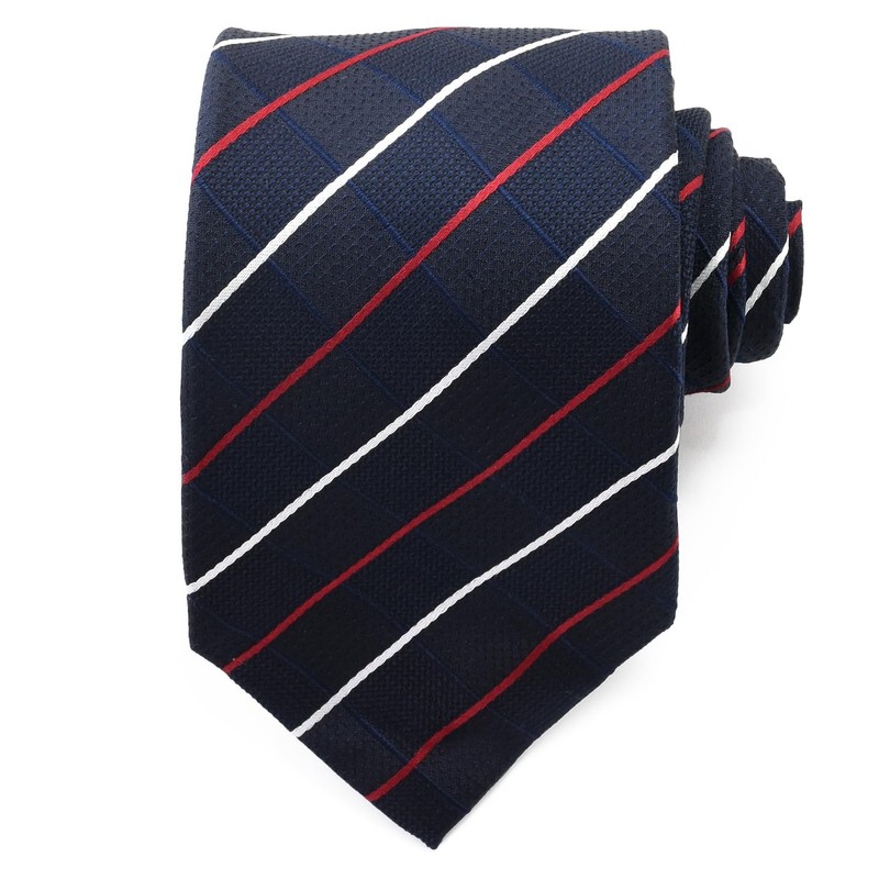 Michi Kolondon Brand Necktie, 100% Silk, Jacquard Woven, Plaid Pattern,