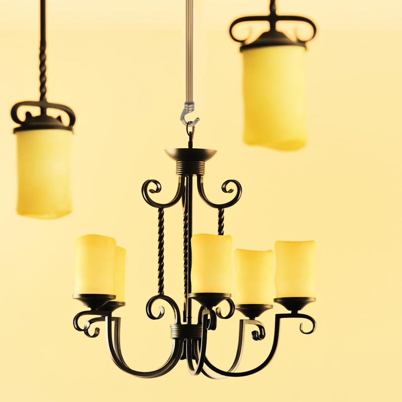 MOLUCKFU Chandelier Load-Bearing Rod Ceiling Light Support Tubewith Hooks