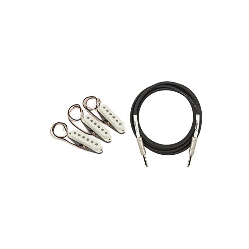 Fender Pure Vintage '65 Stratocaster Pickups Bundle with Instrument Cable