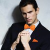 Medsuo Adjustable Bowtie, Men BowtiePre-Tied Bow Tie for Parties (Orange)