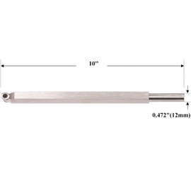 10 Inches Wood Turning Tool Carbide Tipped Lathe Chisel Finisher Tool Bar With Ci3 12mm Round Carbide Insert Cutter for Wood Hobbyist or DIY or Carpenter,Handle not Include