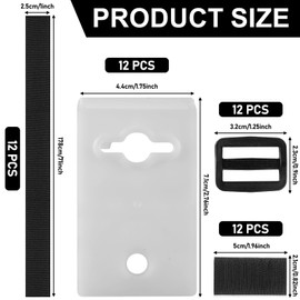 GBKDQQ Holding Straps for Pool Film, Solar Film, Set of 12, Pool Reel Roller, Mounting Straps and Clips, Mobile Solar Film for Mobile Reel System for Pool Tarpaulins/Covers