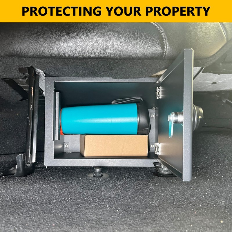 West-xingzhe Under Seat Storage Lock Box Passenger Side for 2018-2024