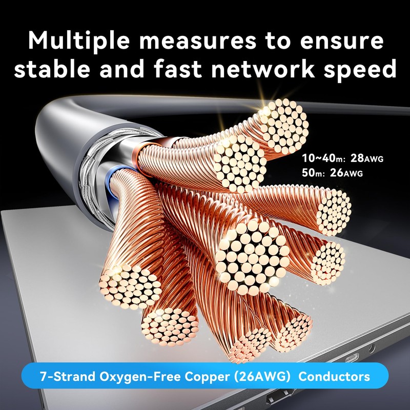 VENTION Starlink Gen 4 Cable, Up to 10Gbps, IP68 Cat