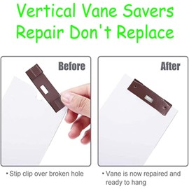 12 Vertical Blind Repair Vane Savers, Louver Replacement Parts Maintenance Clips/Blind Fixers (Coffee Color)