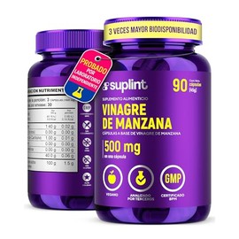 Vinagre de Manzana 1500 mg | Cápsulas de Vinagre de Sidra de Manzana Veganas – Suplemento Natural, Sin OGM ni Gluten | 90 Cápsulas para Apoyo Diario