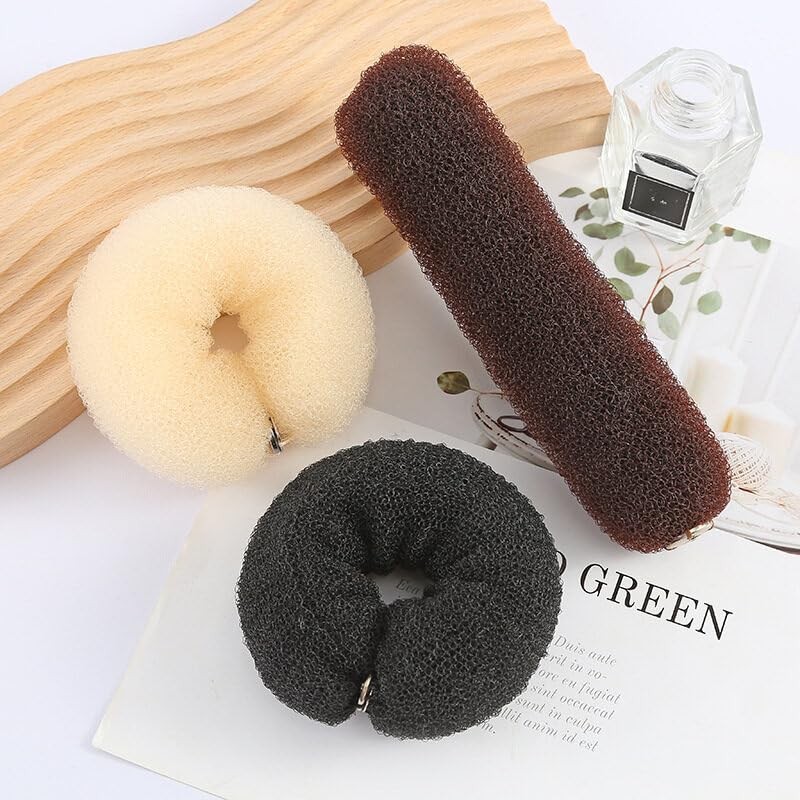 3PCS 20cm Donut Hair Foam Ring Shaper Snap Roll DIY