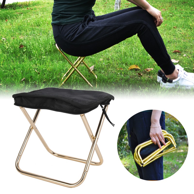 Aluminum Alloy Folding Stool Outdoor Camping Fishing Hiking BBQ Portable