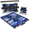 Crazy Games Backgammon Set - Classic Blue Medium 15 Inch