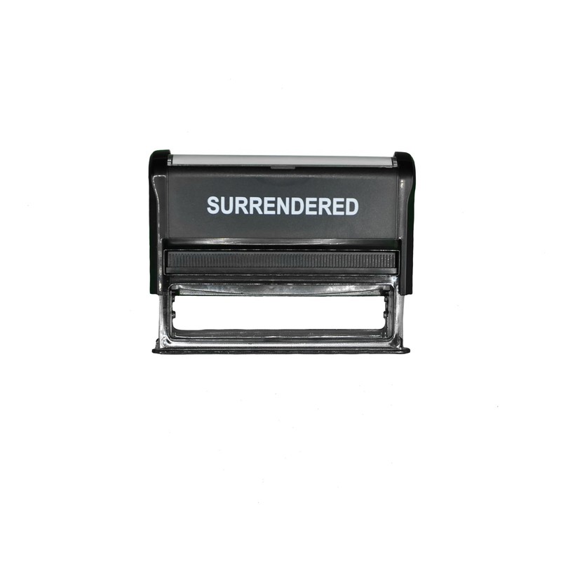Surrendered Stamp – TxDMV webDEALER Compliant – Essential for Texas