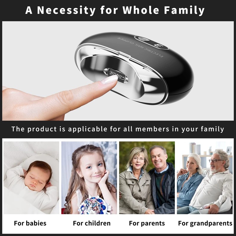 Automatic Nail Clipper, Electric Nail Clippers Automatic Safety Fingernail Cutter