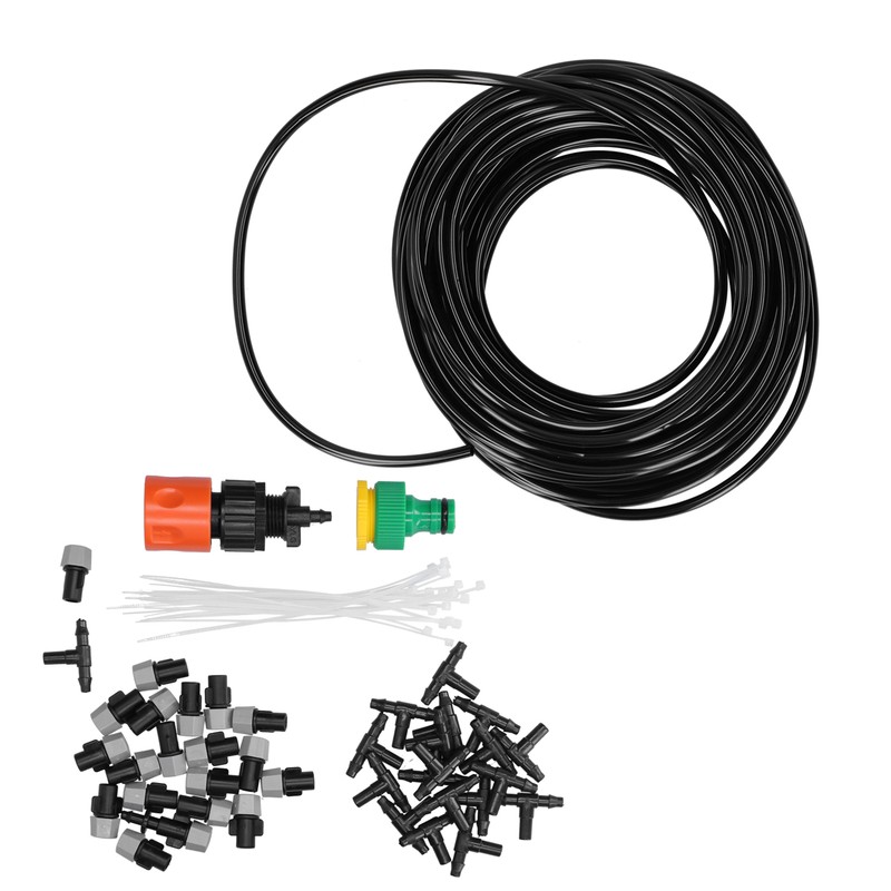 20m Garden Irrigation System Misting Sprinkler Nozzle Kit Cooling Watering