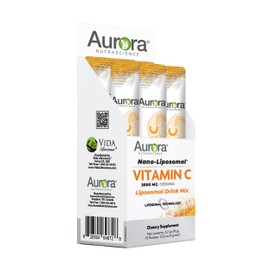 Aurora Nutrascience, Nano-Liposomal Vitamin C, Immune Support Vitamin Drink Mix, High Strength 3,000 mg Per Serving, 10 Single Serve Packets