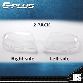 G-PLUS Front Headlight Lenses Cover, Compatible with Toyota Tacoma 2005 2006 2007 2008 2009 2010 2011, Left & Right Side Pair (Clear Lens)