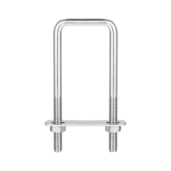 sourcing map Square U-Bolts, 3 Sets 42mm(1.65") Inner Width 120mm