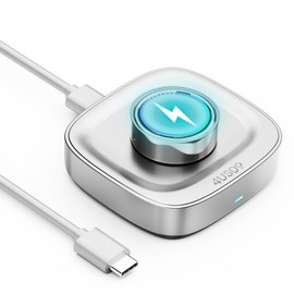 UNAQO for Oura Ring Gen 4 Charger | Size 9 | Fast Charging Dock | USB-C Cable | Sliver 9