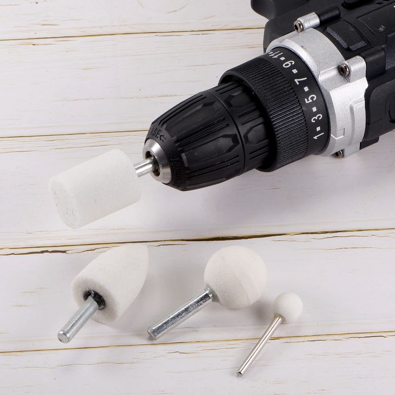 sourcing map Ball Abrasive Mounted Stone Polishing Bits 1/8" Shank