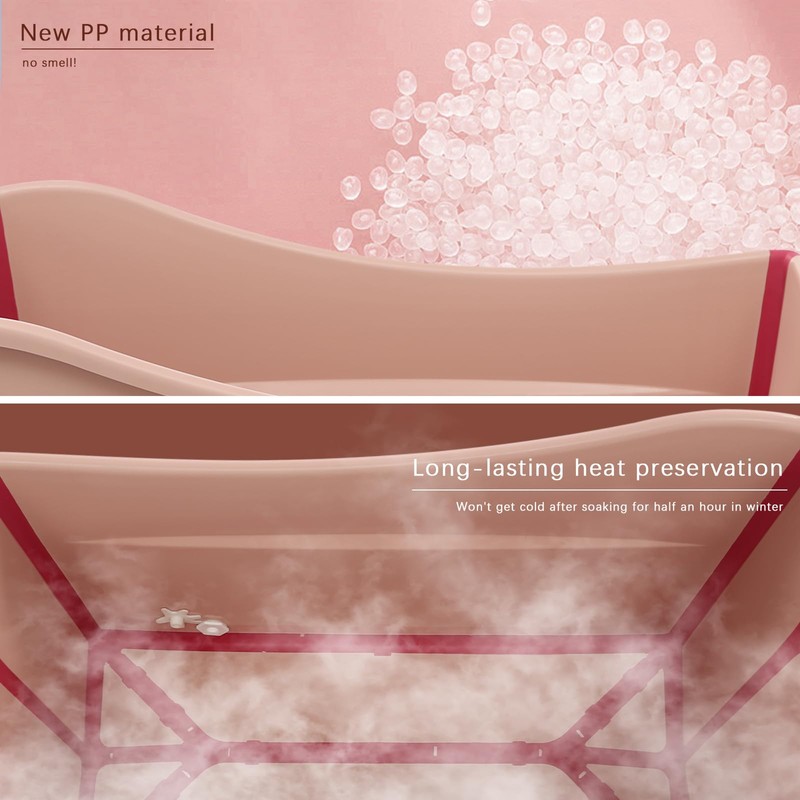 Foldable Bathtub, Portable Folding Bathtub Mini Collapsible Bathtub 22.45gal Capacity