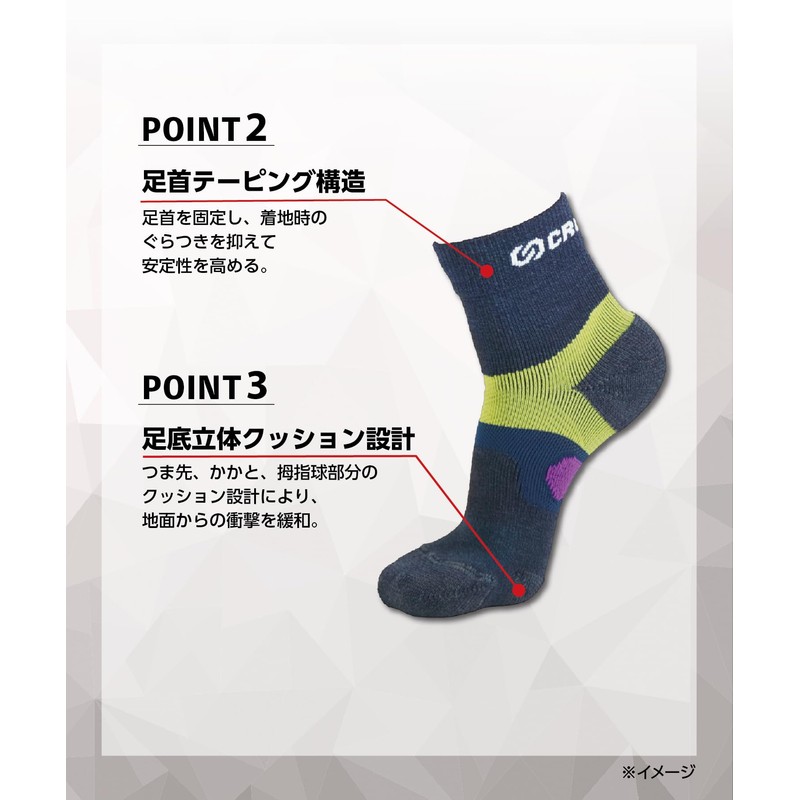 Okamoto CROSSPRO Trekking Socks, Cordura Combat Wool, Arch Panel, Taped