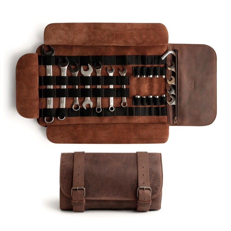 Hide & Ride, Motorcycle Tool Roll Bag Handmade from Full