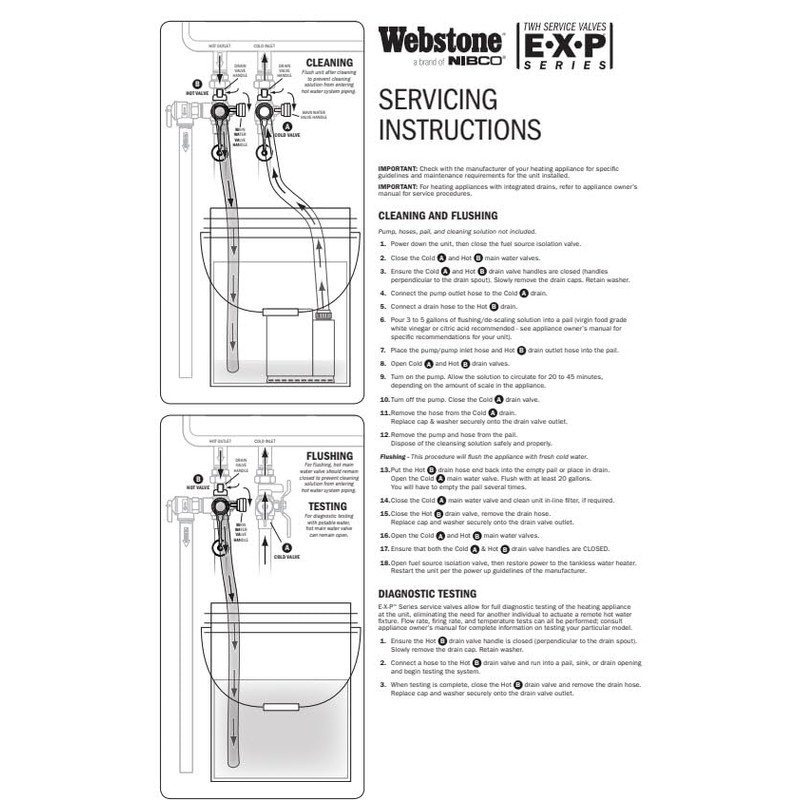 Webstone, a brand of NIBCO E-X-P E2 Tankless Water Heater