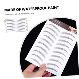Beavorty 3 Sheets Brow Tint Stickers Instant Natural Eyebrows Makeup Kit Waterproof False Eyebrows Stencil for Women
