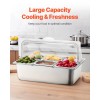 Stainless Steel 6 Pan Countertop Food Serving Tray With Clear
