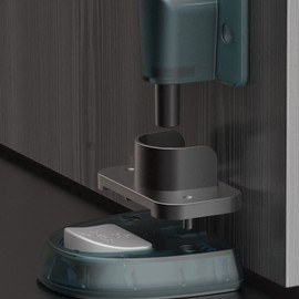Lyaciomn Door Stopper, Soundless Floor Door Stop, Door Holder to Keep Door Open, Windproof Mechanical Doorstop for Bottom,A