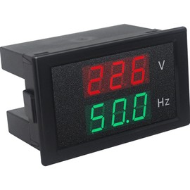 KETOTEK Voltmeter Frequency Meter Voltage Hertz Tester Panel Digital Voltmeter Gauge AC 80-300V 45-65Hz Volt Freq Dual Display LED