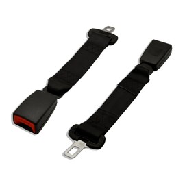 ZOHEA 2 PCS Seat Belt Extender, Adjustable Seat Belt Clip, Nylon Seatbelt Extender, Tool Free Install Seatbelt Buckle Holder, Seat Belt Extension For Cars, Suvs & Vans(Black)