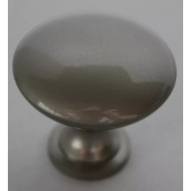 Click and Ship Hardware 25 Piece Pack Kitchen Cabinet Drawer Knobs Round Edge Satin Nickel Knob