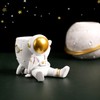 Astronaut Pencil Pen Cup Synthetic Resin Spaceman Figurine Desk Pen