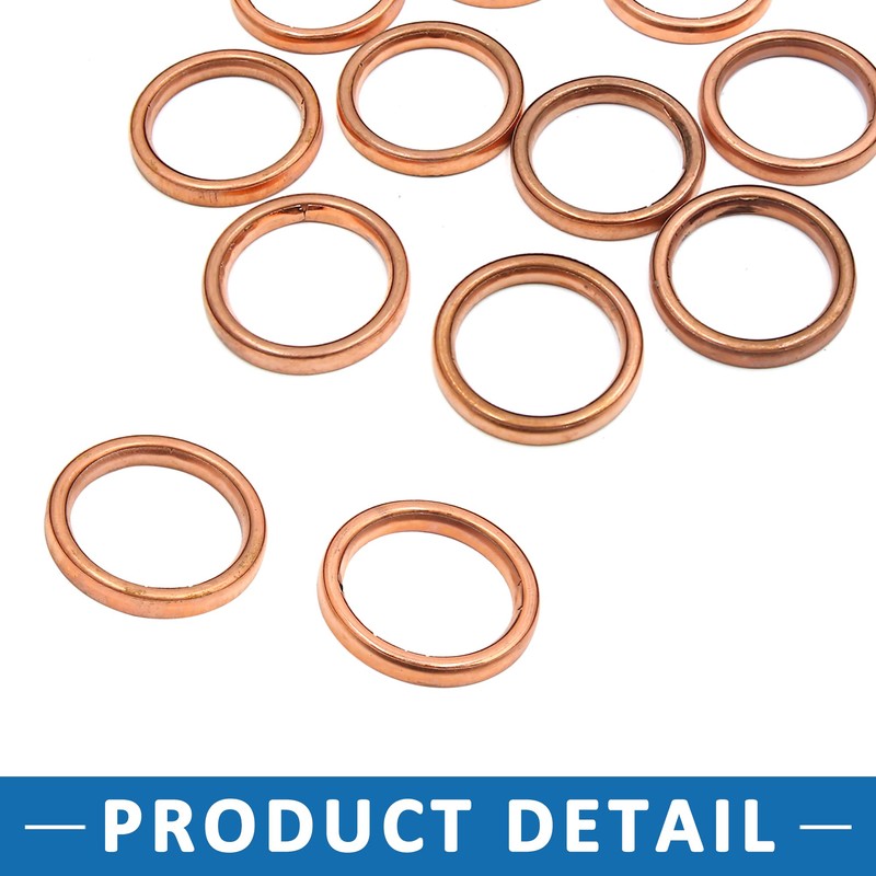 A ABSOPRO Motorcycle Exhaust Pipe Muffler Gasket Copper Tone Metal