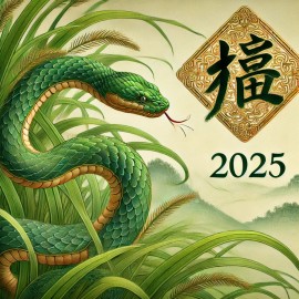 2025 Chinese New Year - Year of the Wood Snake - 8x10 Glossy Printed Photo