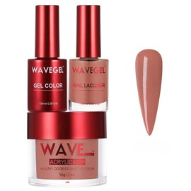 WAVEGEL Soak-Off Gel, Nail Lacquer & Acrylic/Dip Powder Matching Set - Queen Collection - #019 Innsbruck