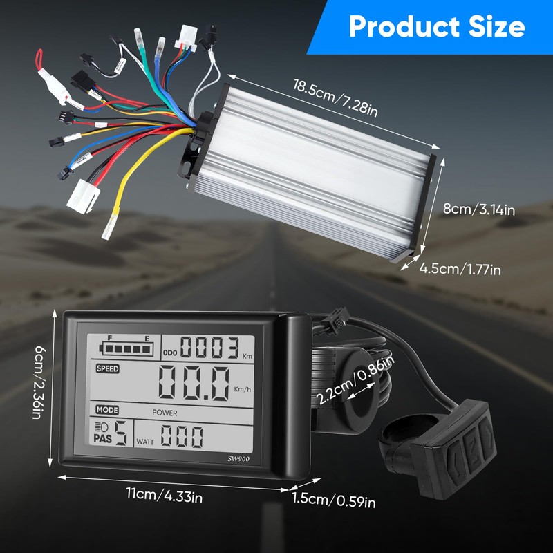 1000W 40A Brushless Motor Controller Kit with IP65 Waterproof LCD