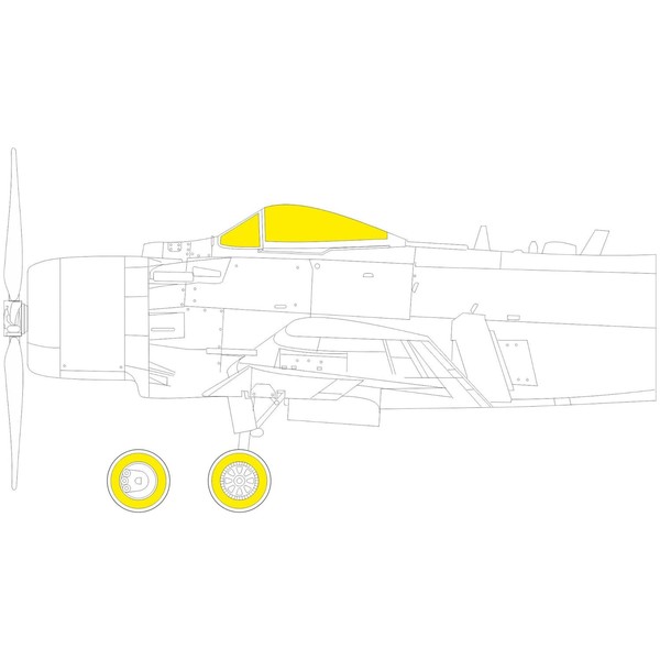 Eduard EDUCX636 1/72 Douglas A-1J Skylider Paint Mask Sticker for