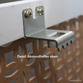 Bracket for Radiator Cover Made of 2 mm Galvanised Steel for Flat Radiators or Compact Heaters, Mounting Kit for Hanging