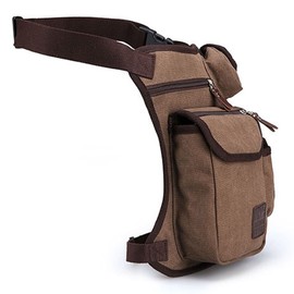 Canvas Drop Leg Bag Hiking Waist Pack for Men Women Outdoor Travel Sports Tactical Military Motorcycle Bike Cycling Riding Thigh Fanny Pouch