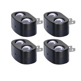 4 Pack LED Plug-in Wall Night Light 0-200 Lumens, 2700K Warm White, Auto On/Off Light Sensor & Adjustable Head for Hallway, Stairs, Bedroom (4, 2700K Warm White)