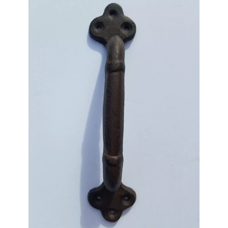 Clover 8 1/2" Barn Door Gate Pull Handle Distressed Brown