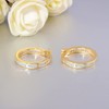CiNily Hoop Earrings for Women Hypoallergenic Yellow Gold Plated White
