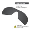 SmartVLT Men's Stealth Black Replacement Lenses for Oakley Offshoot OO9190