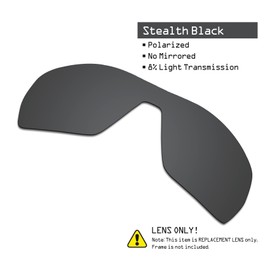 SmartVLT Men's Stealth Black Replacement Lenses for Oakley Offshoot OO9190 Sunglass